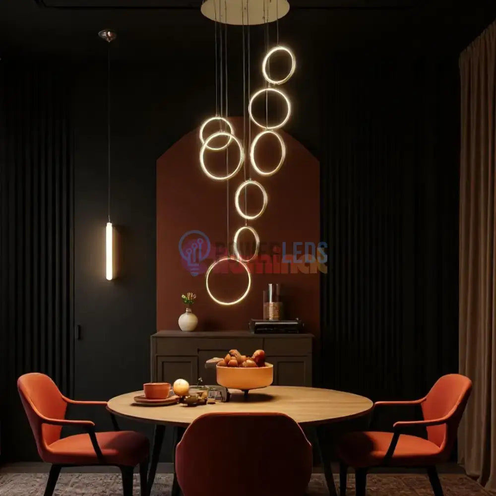 Lustra LED Suspendata GOLD Lightman powerleds.ro