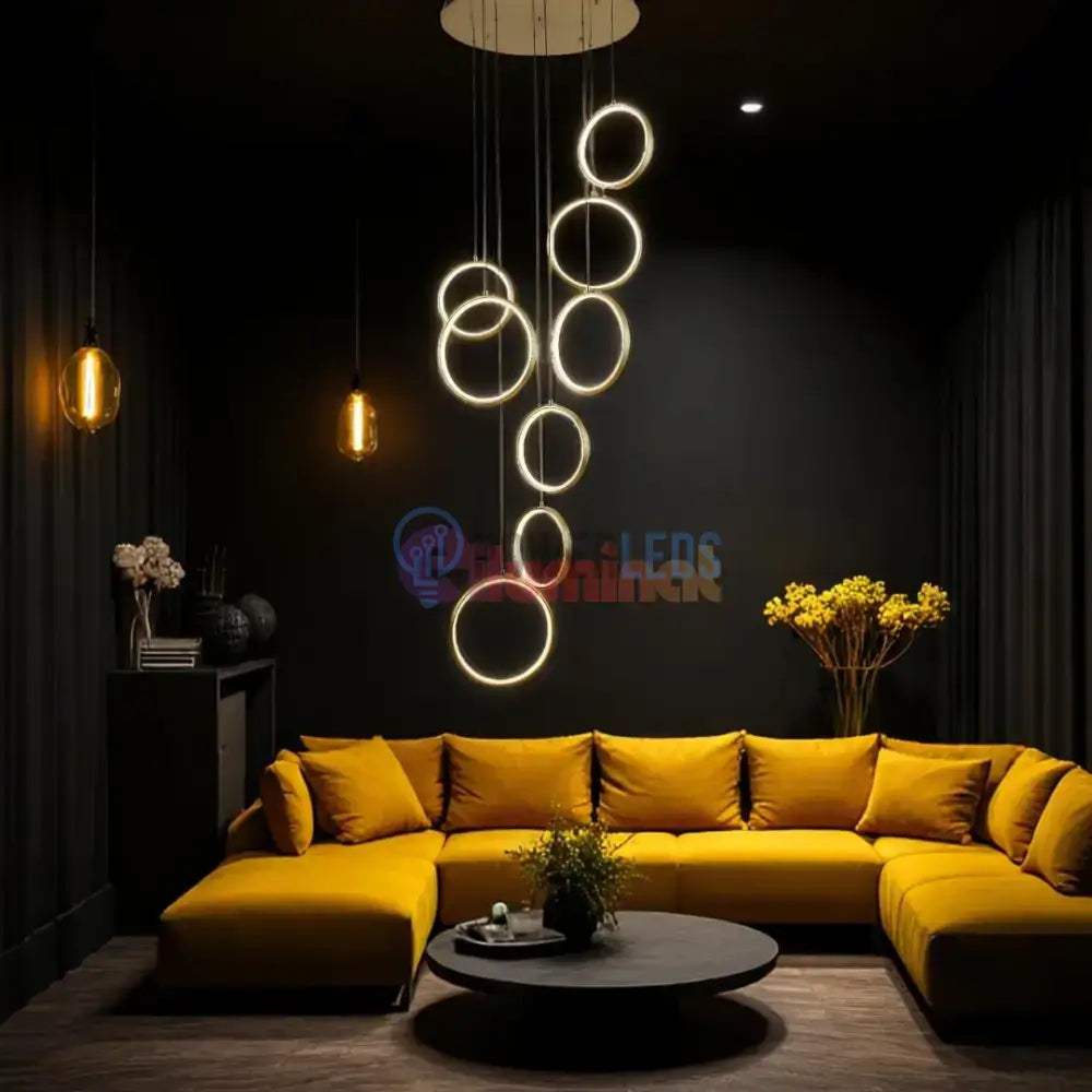 Lustra LED Suspendata GOLD Lightman powerleds.ro