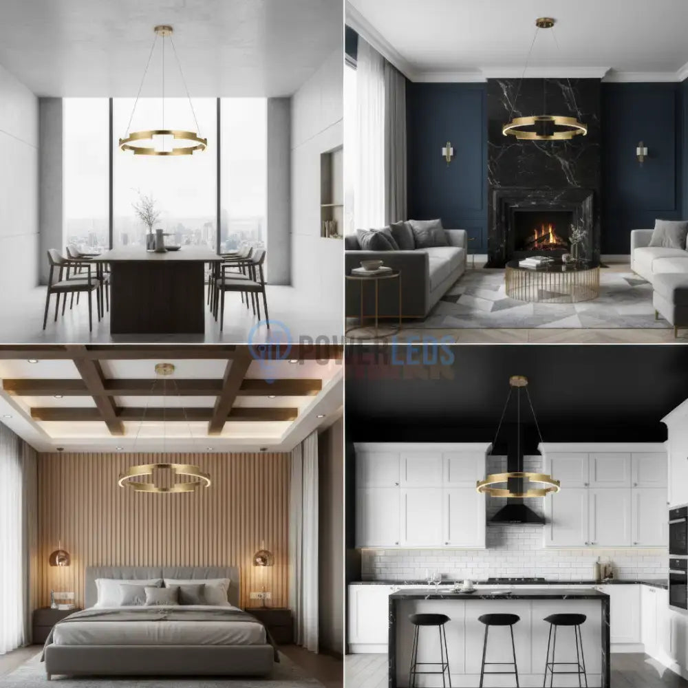Lustra LED Orbis Cu Telecomanda Wifi 2.4G Gold 3 Culori AURIE / SUSPENDATE / 60CM Lighting Fixtures