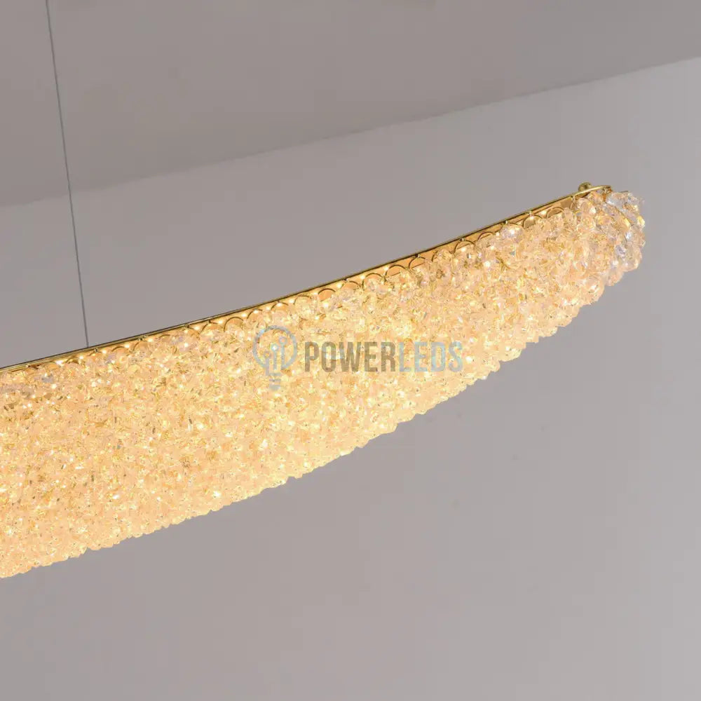 Lustra LED Suspendata Gondola Gold Cristal powerleds.ro