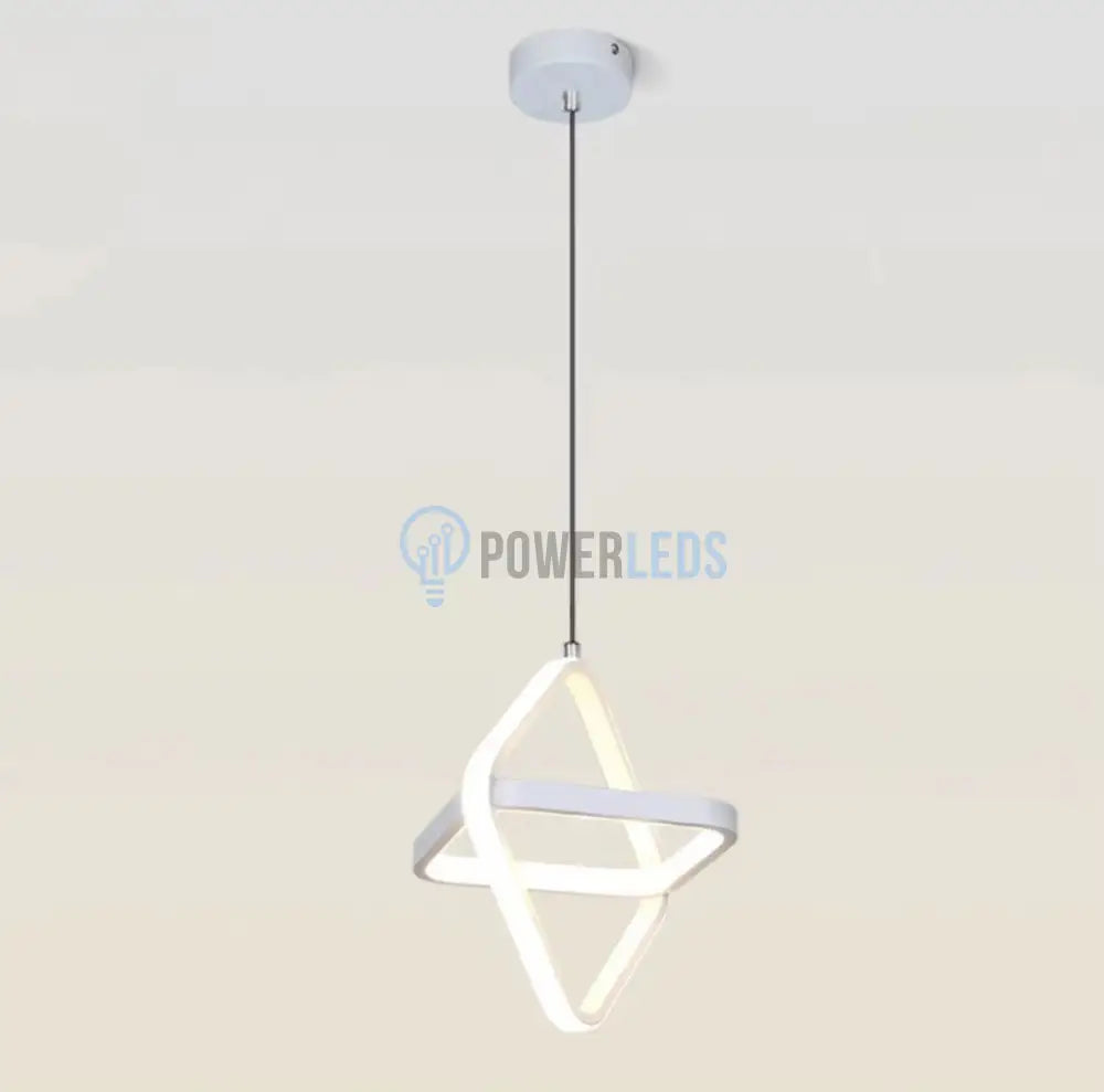 Lustra Led Suspendata 23W Infinity Square White 3 Functii Led Ceiling Light
