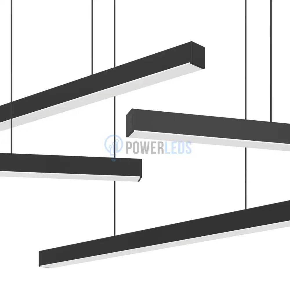 Lustra LED Suspendata Lines Black Echivalent 600W Eglo 39915 powerleds.ro