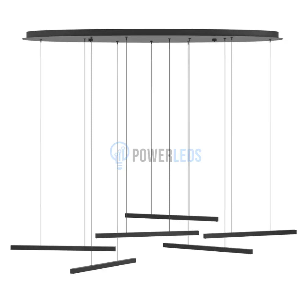 Lustra LED Suspendata Lines Black Echivalent 600W Eglo 39915 powerleds.ro