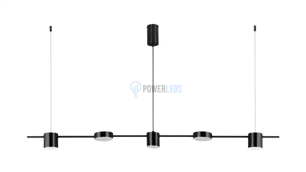 Lustra Led Suspendata Liniara Black Echivalent 400W 2369/5Bk Lighting Fixtures