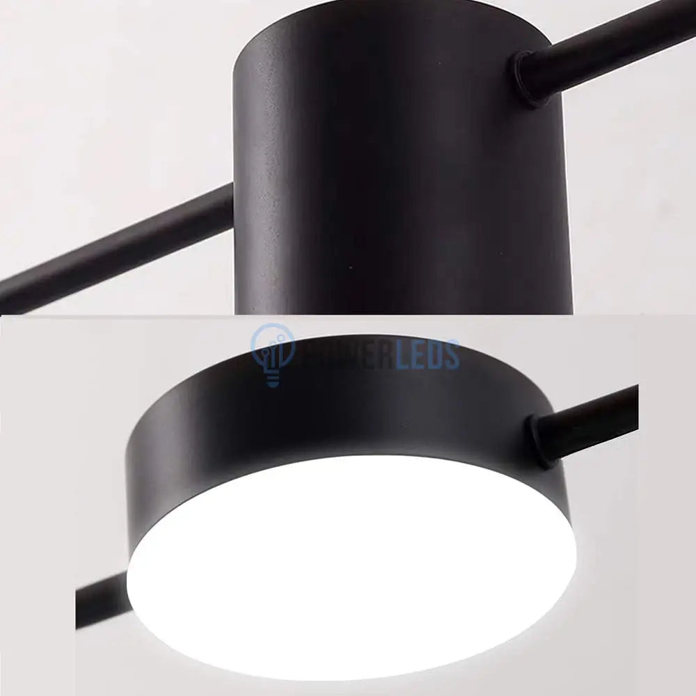 Lustra Led Suspendata Liniara Black Echivalent 400W 2369/5Bk Lighting Fixtures