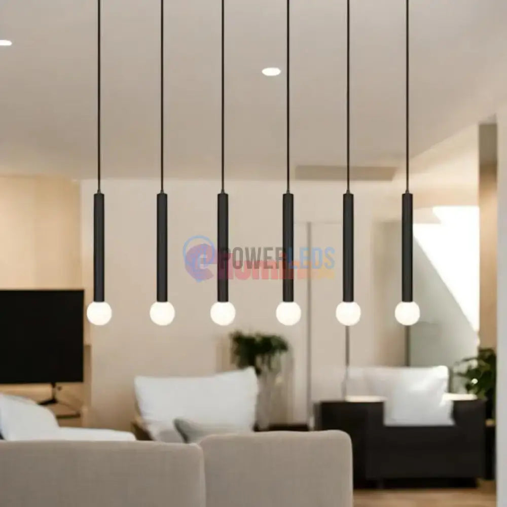 Lustra LED Suspendata LORETO Black Echivalent 400W Telecomanda powerleds.ro