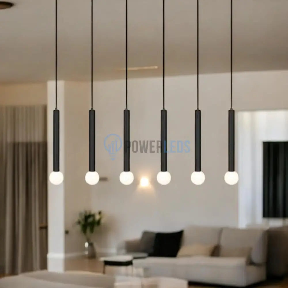 Lustra LED Suspendata LORETO Black Echivalent 800W Telecomanda powerleds.ro