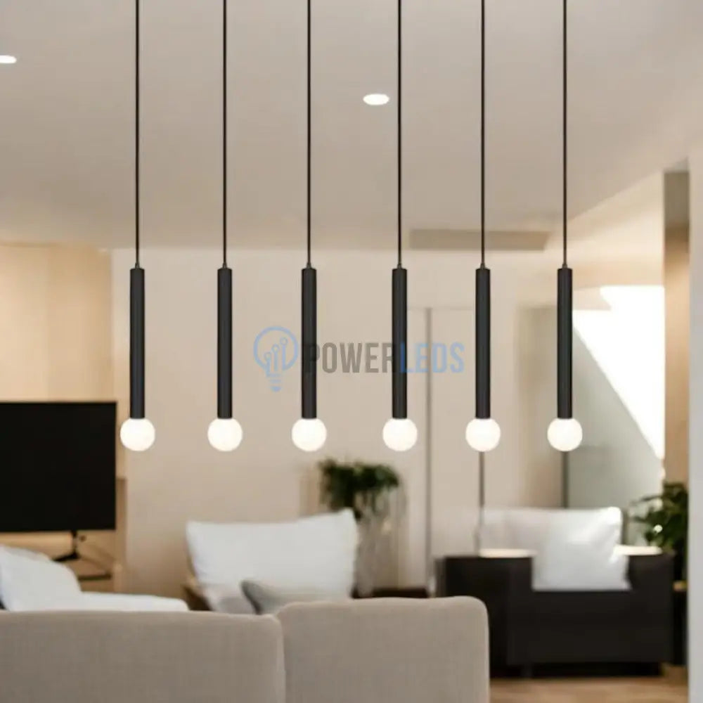 Lustra LED Suspendata LORETO Black Echivalent 800W Telecomanda powerleds.ro