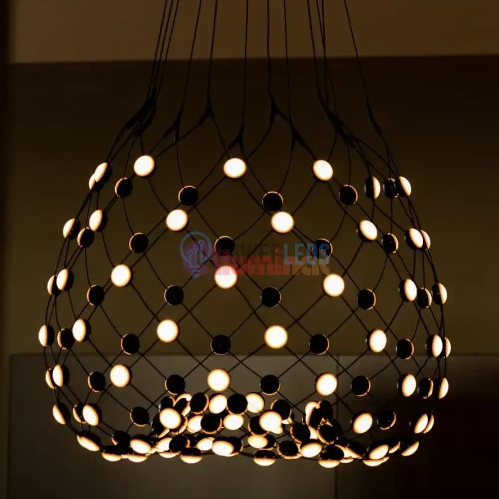 Lustra LED Suspendata LUGARO DIA Black powerleds.ro
