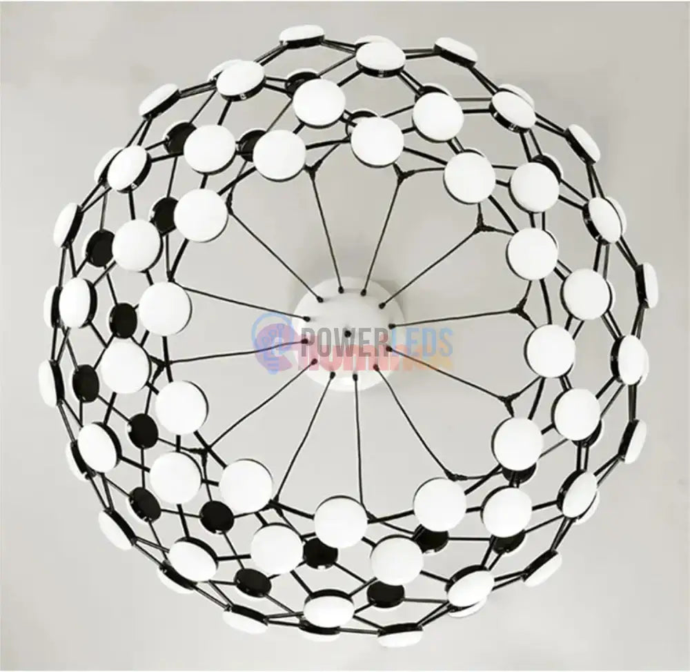Lustra LED Suspendata LUGARO DIA Black powerleds.ro