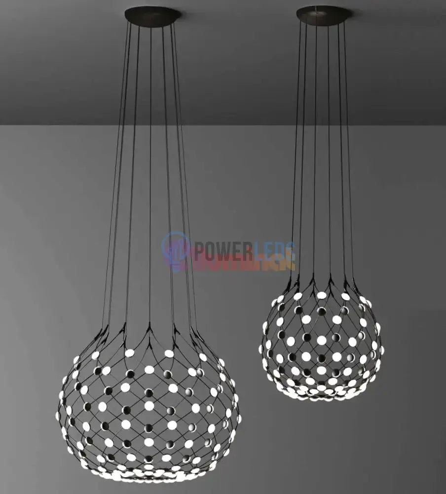 Lustra LED Suspendata LUGARO DIA Black powerleds.ro