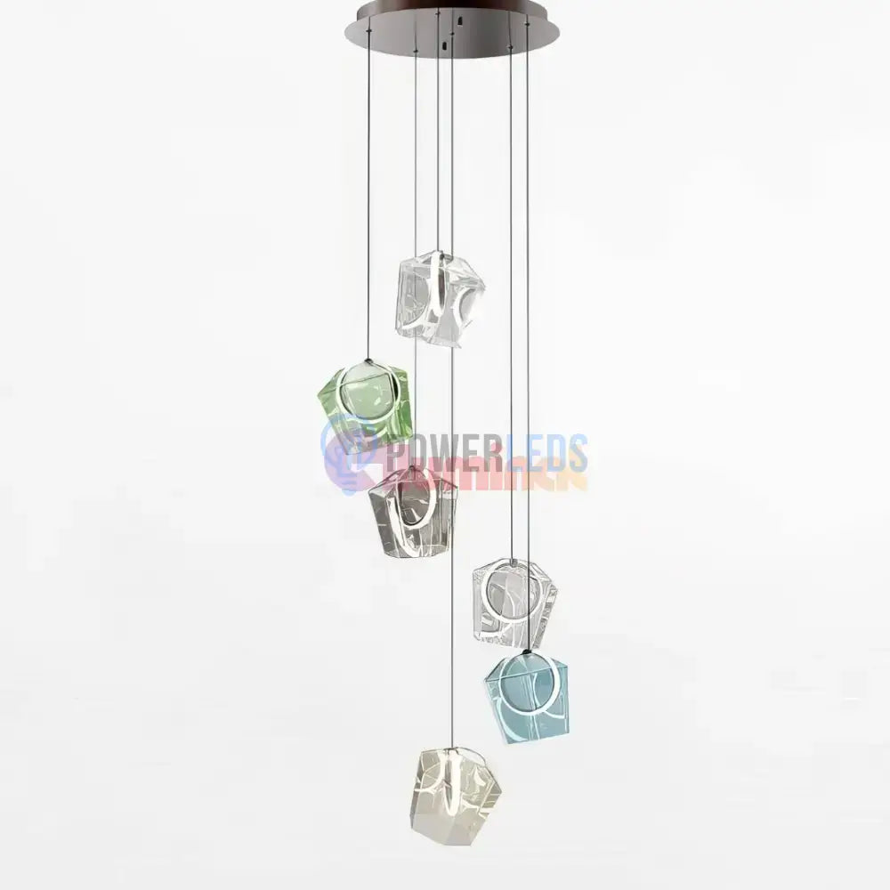Lustra LED Suspendata Luxury Color Glass powerleds.ro