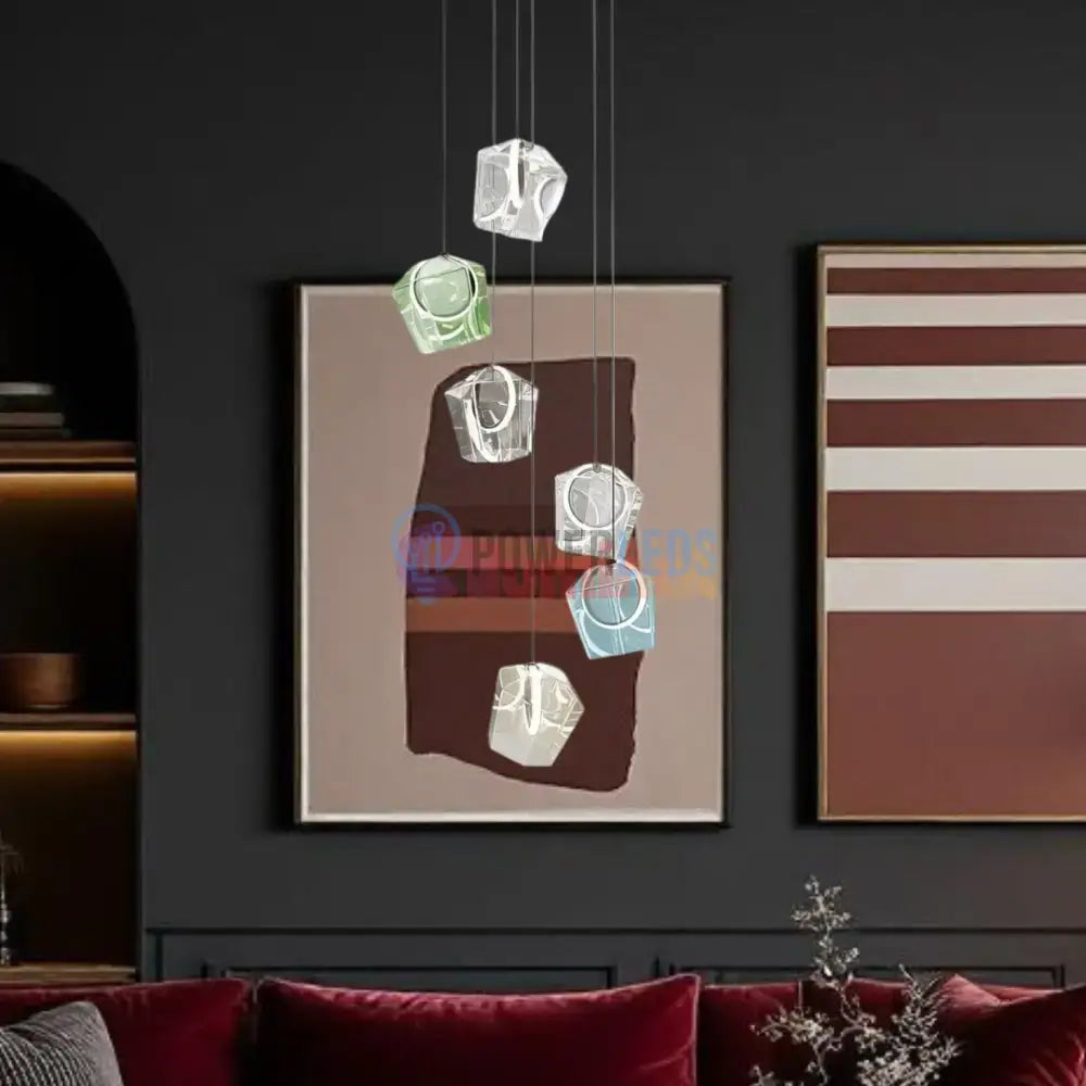 Lustra LED Suspendata Luxury Color Glass powerleds.ro