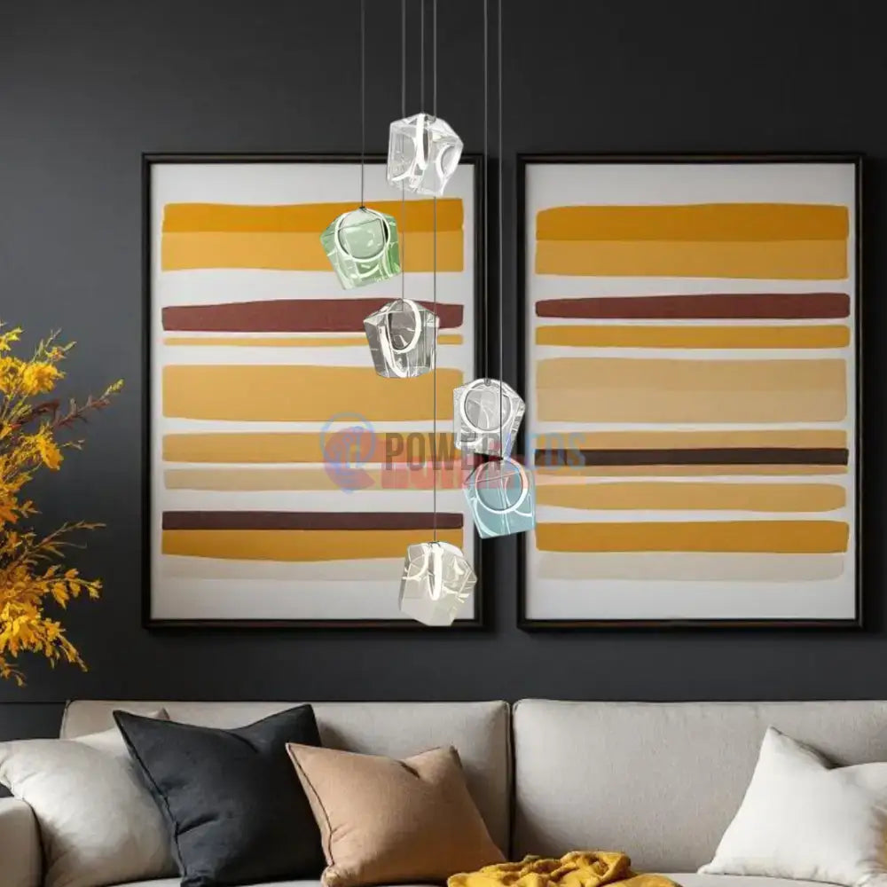 Lustra LED Suspendata Luxury Color Glass powerleds.ro