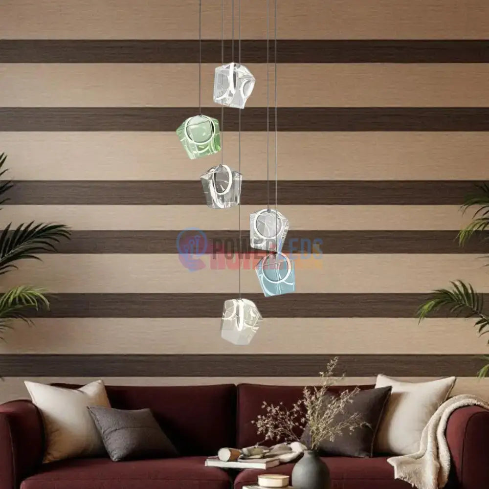 Lustra LED Suspendata Luxury Color Glass powerleds.ro