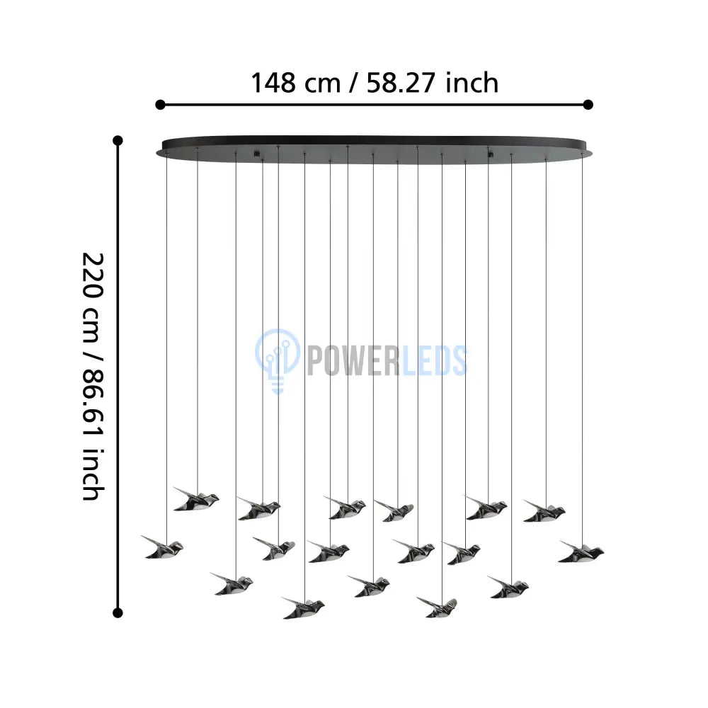 Lustra LED Suspendata Luxury PARATEBUENO Eglo 390353 powerleds.ro