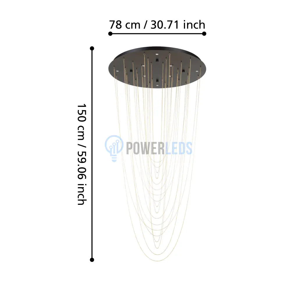 Lustra LED Suspendata Luxury TREPUCO Eglo 390355 NEAGRA / LUXURY Lighting Fixtures