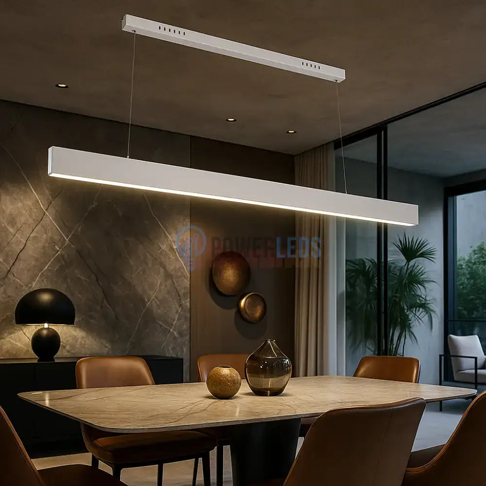 Lustra LED 120cm Lyne Telecomanda Wifi 2.4G ALBA / SUSPENDATE / 120CM Lighting Fixtures