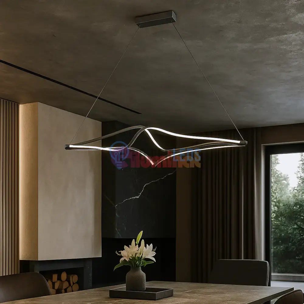 Lustra LED Suspendata Mavi Telecomanda Wifi 2.4G Black 3 Culori NEAGRA / 120CM / SUSPENDATE Lighting Fixtures