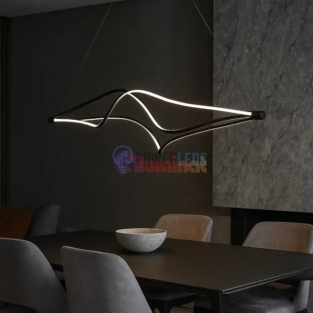 Lustra LED Suspendata Mavi Telecomanda Wifi 2.4G Black 3 Culori NEAGRA / 120CM / SUSPENDATE Lighting Fixtures