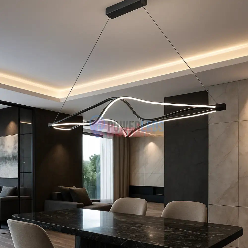 Lustra LED Suspendata Mavi Telecomanda Wifi 2.4G Black 3 Culori NEAGRA / 120CM / SUSPENDATE Lighting Fixtures