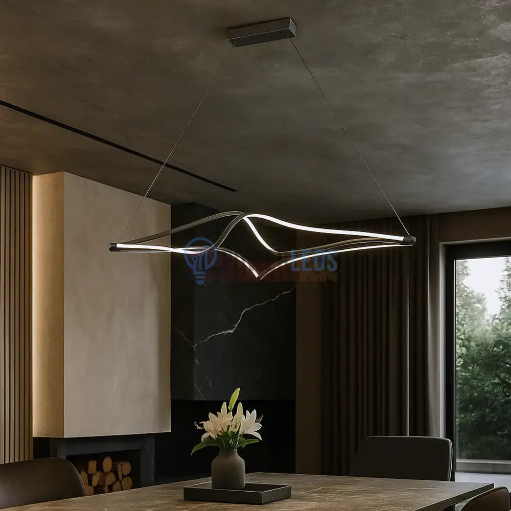 Lustra LED Suspendata Mavi Telecomanda Wifi 2.4G Black 3 Culori NEAGRA / 120CM / SUSPENDATE Lighting Fixtures
