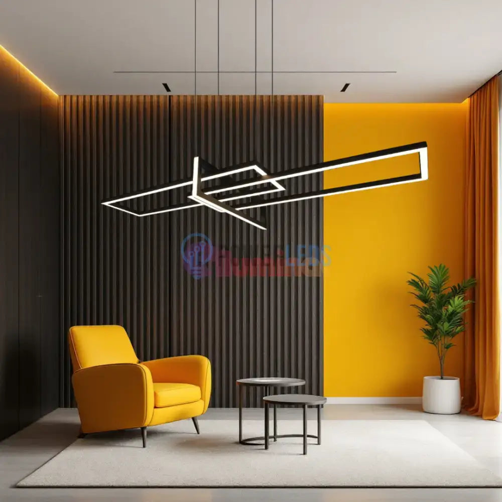 Lustra LED Neagra 34W Suspendata LumaEdge powerleds.ro