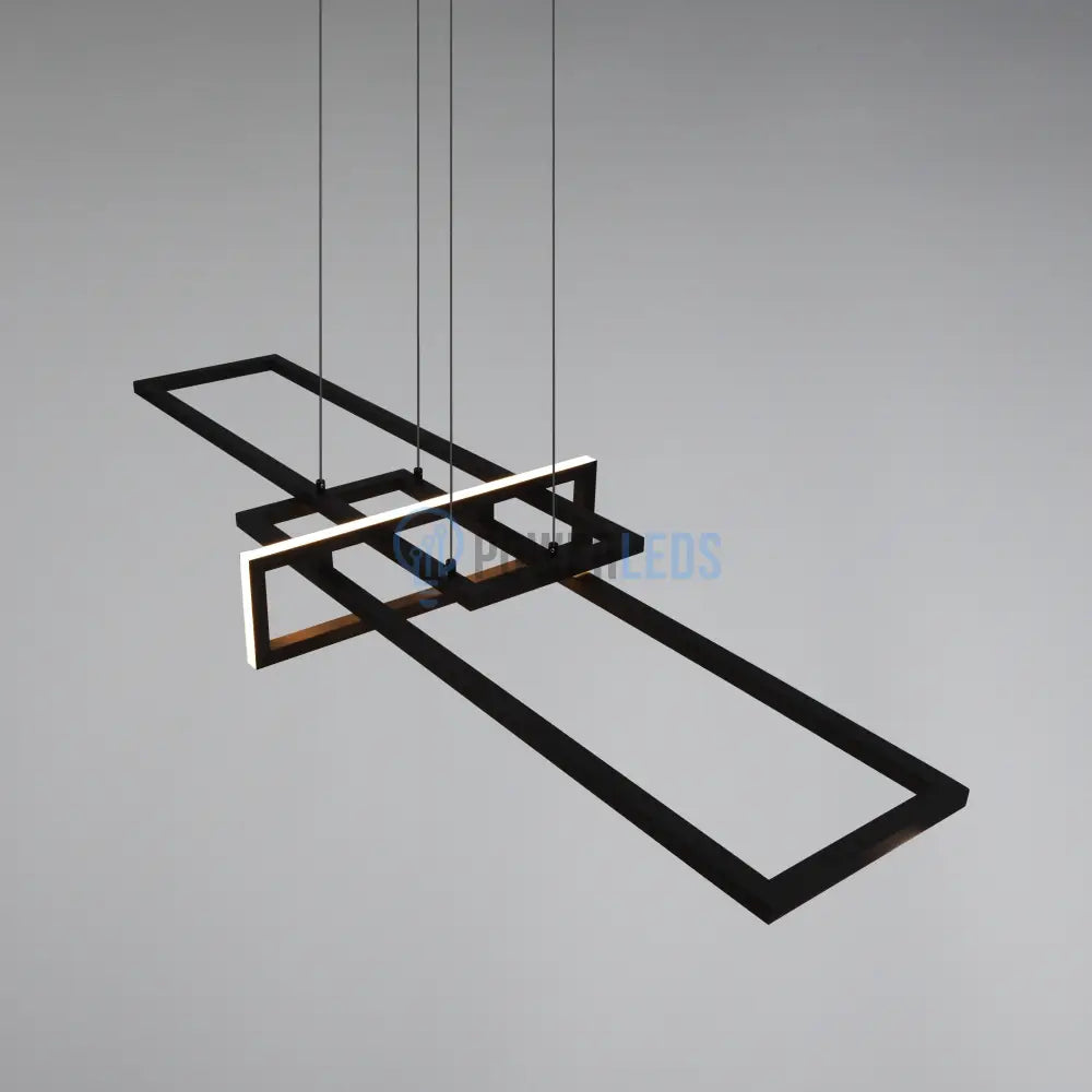 Lustra LED Neagra 34W Suspendata LumaEdge powerleds.ro