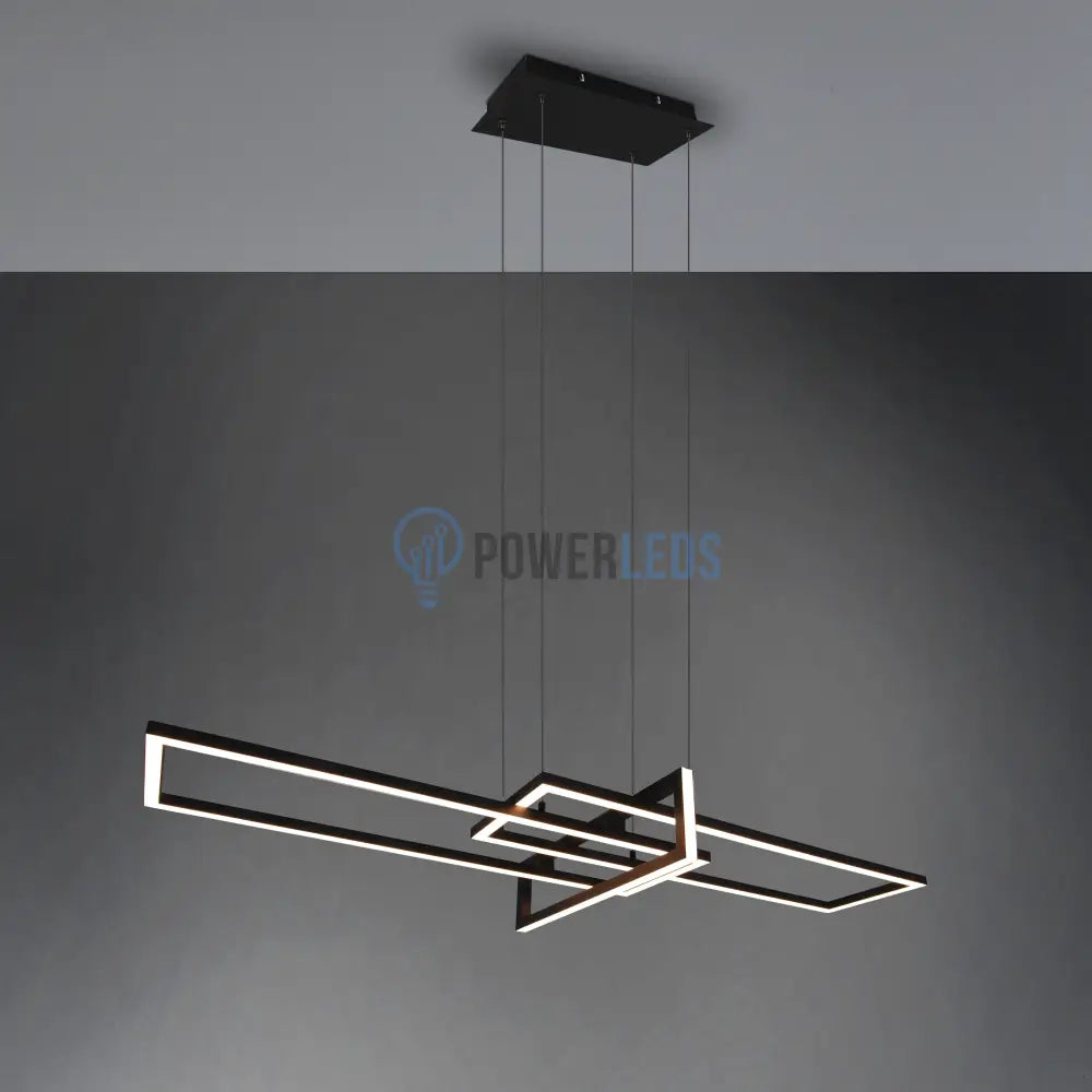 Lustra LED Neagra 34W Suspendata LumaEdge powerleds.ro