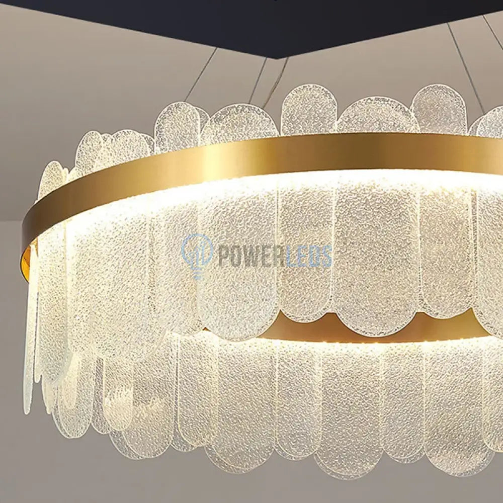 Lustra Led Suspendata Queen Gold Cristal Ceiling Light Fixtures