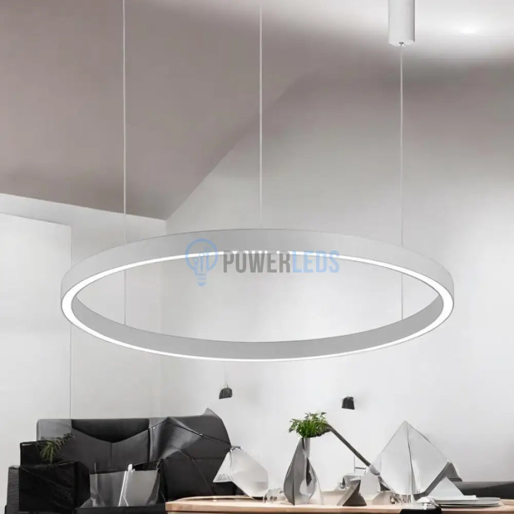 Lustra LED Suspendata TULLIO 60cm White 1 Segment Echivalent 300W powerleds.ro