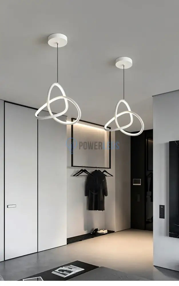 Lustra Led Suspendata 20W Tworings White 3 Functii Led Ceiling Light