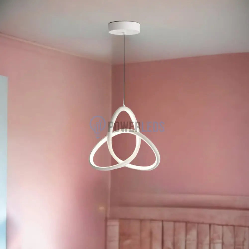 Lustra Led Suspendata 20W Tworings White 3 Functii Led Ceiling Light