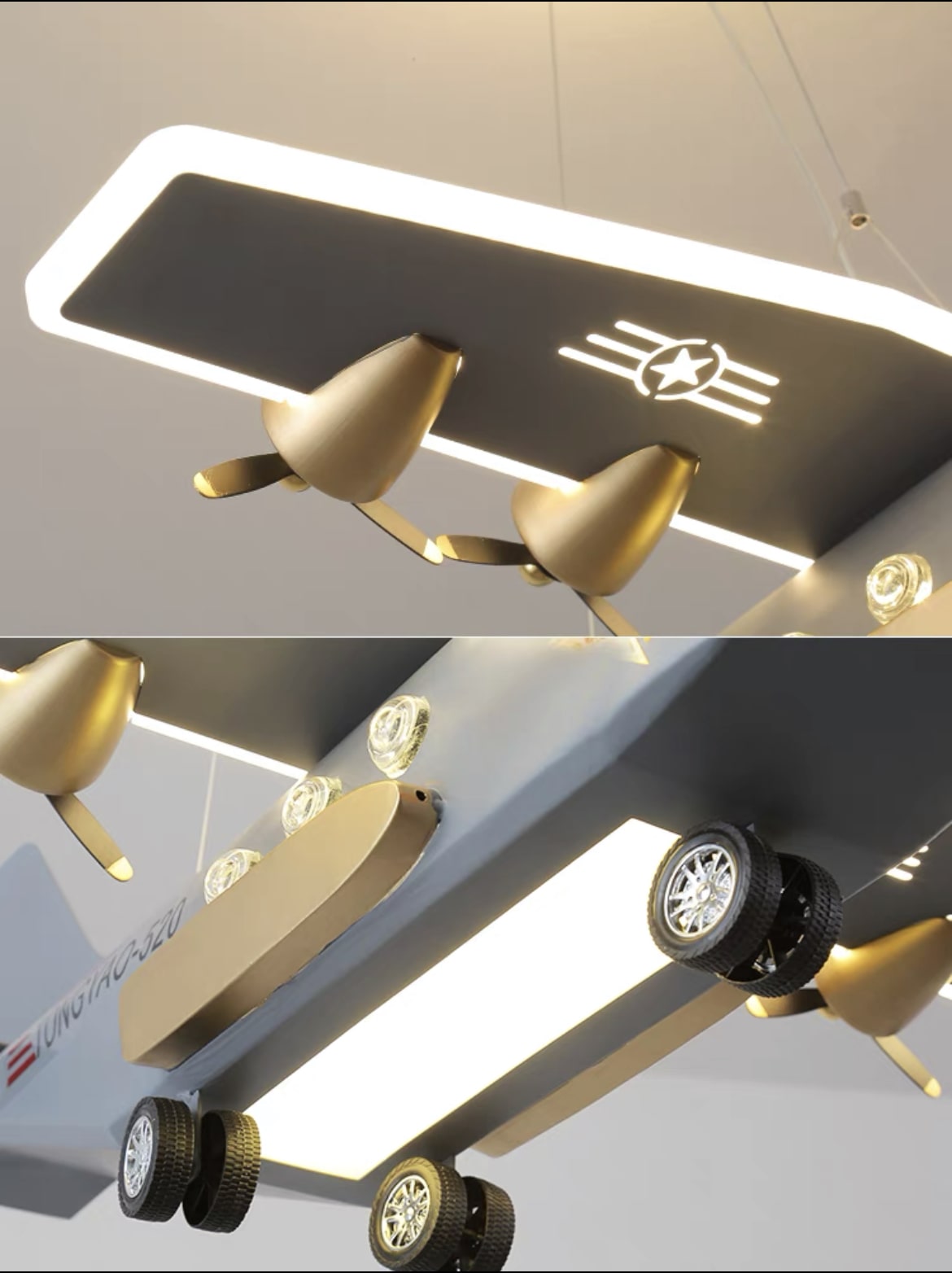 Lustra LED Suspendata War Plane Echivalent 300W