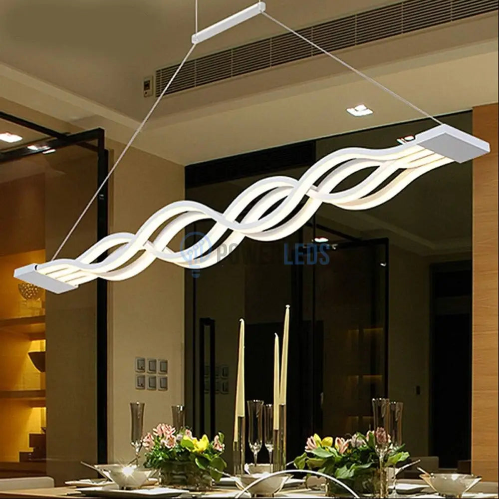 Lustra Led 160W Suspendata Waves Telecomanda Lighting Fixtures