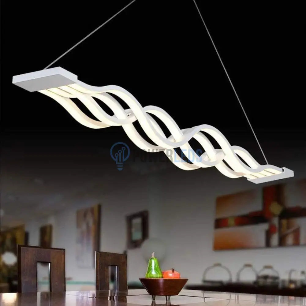 Lustra Led Suspendata Waves Telecomanda Echivalent 800W Lighting Fixtures