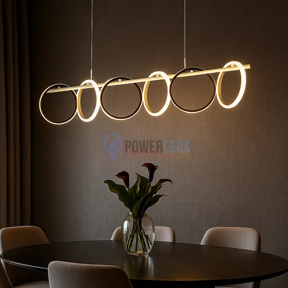 Lustra LED Suspendata Zefir Cu Telecomanda Alba ALBA / SUSPENDATE Lighting Fixtures