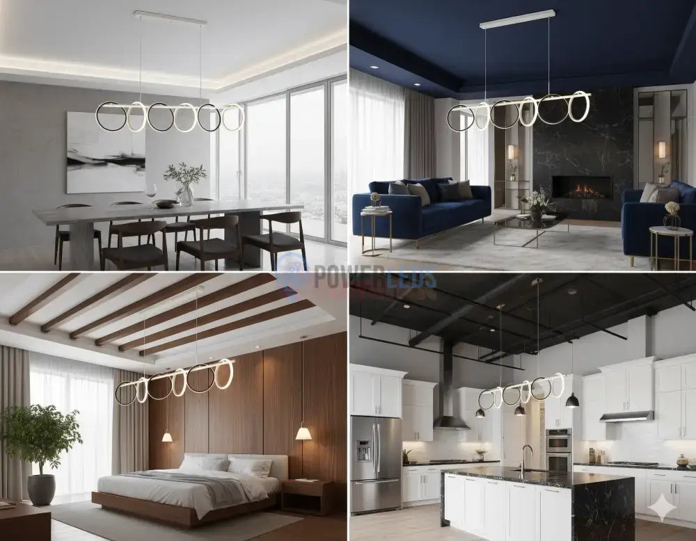 Lustra LED Suspendata Zefir Cu Telecomanda Alba ALBA / SUSPENDATE Lighting Fixtures