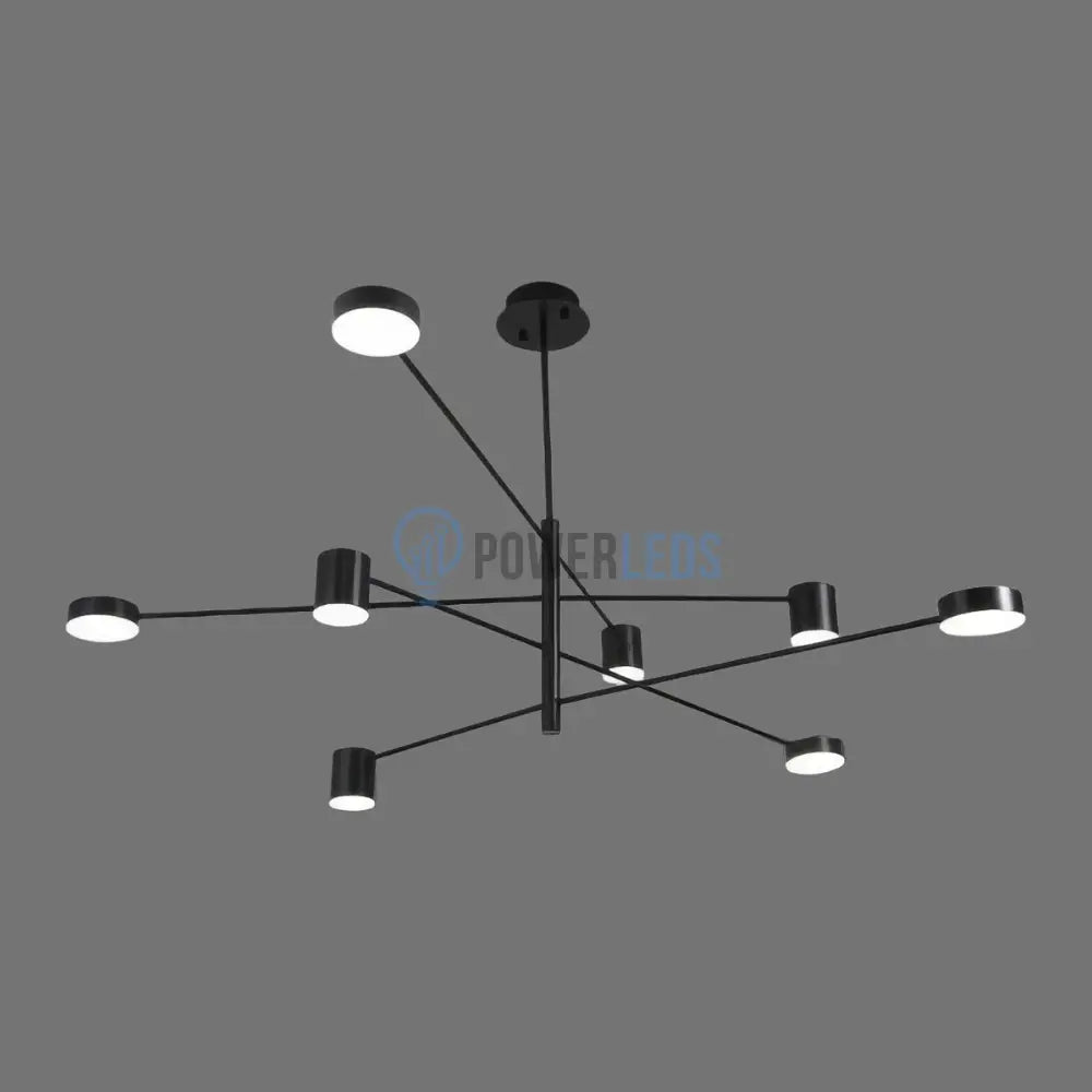 Lustra LED Suspendata Zeyra Black Echivalent 1000W Telecomanda Lighting Fixtures