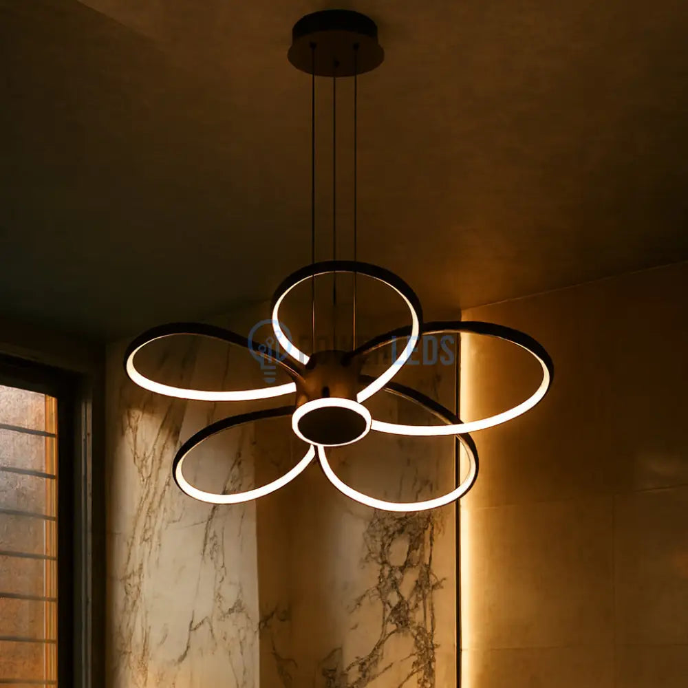 Lustra LED Suspendata ZUVY Black Echivalent 1400W NEAGRA Lighting Fixtures