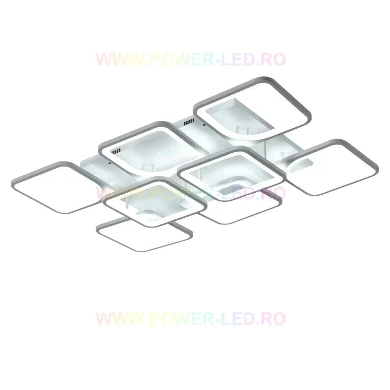 Lustra LED SQUARE SUPREM Alb Echivalent 1200W Telecomanda