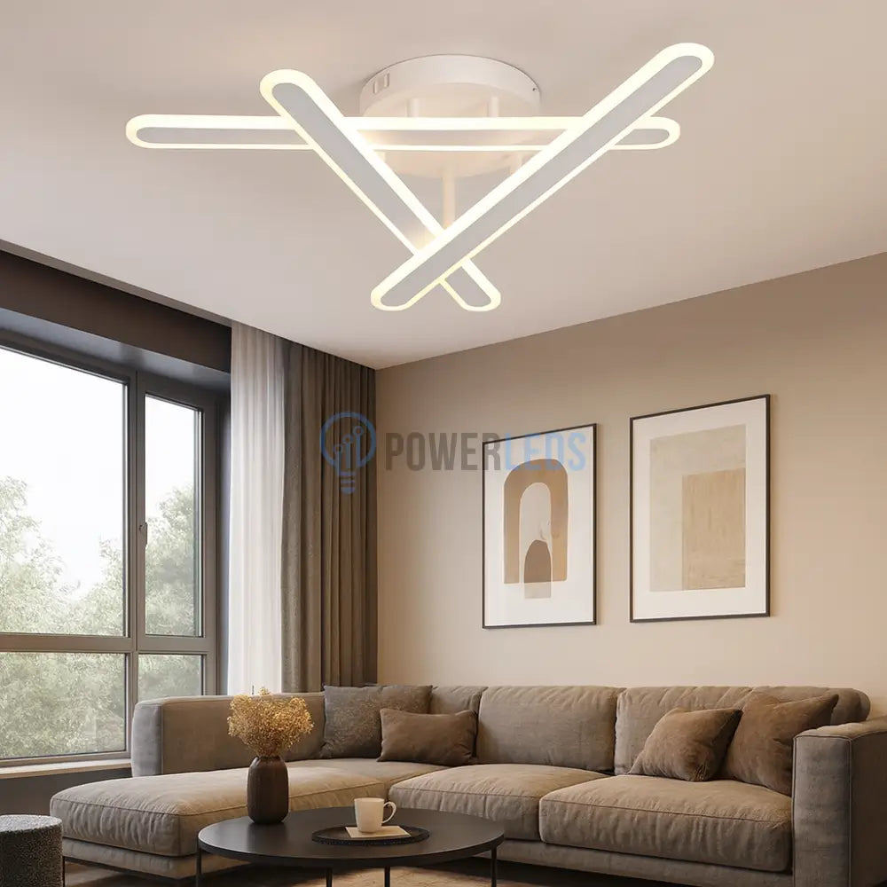 Lustra LED Tenzo Alba 3 Linii Echivalent 400W Telecomanda powerleds.ro