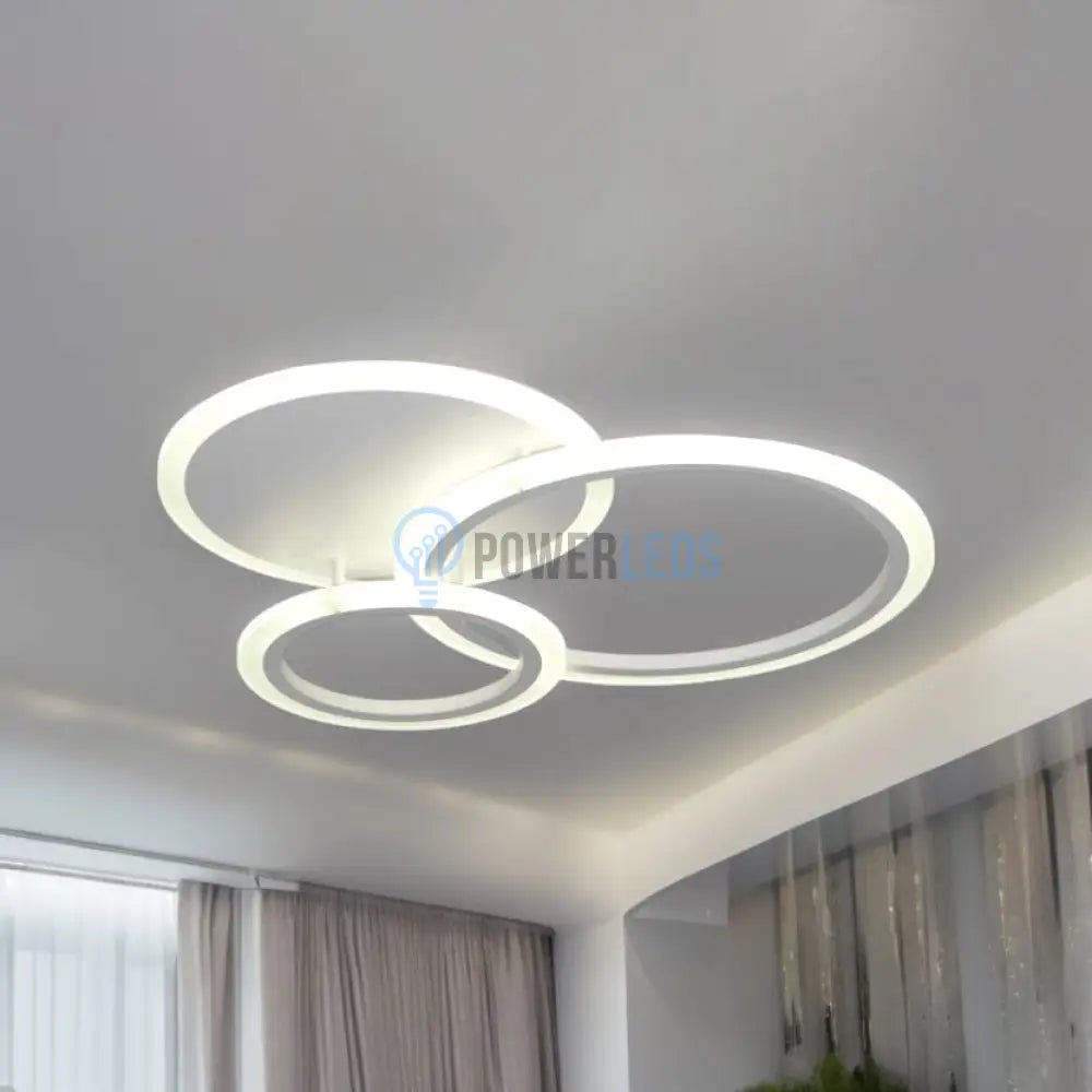 Lustra Led 88W Two Circle Design Telecomanda Echivalent 400W Lighting Fixtures
