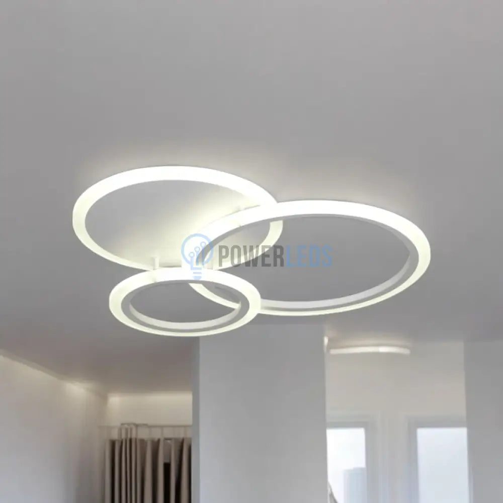 Lustra Led 88W Two Circle Design Telecomanda Echivalent 400W Lighting Fixtures