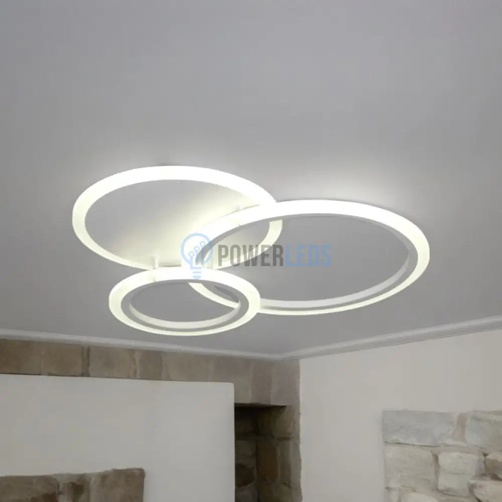Lustra Led 88W Two Circle Design Telecomanda Echivalent 400W Lighting Fixtures