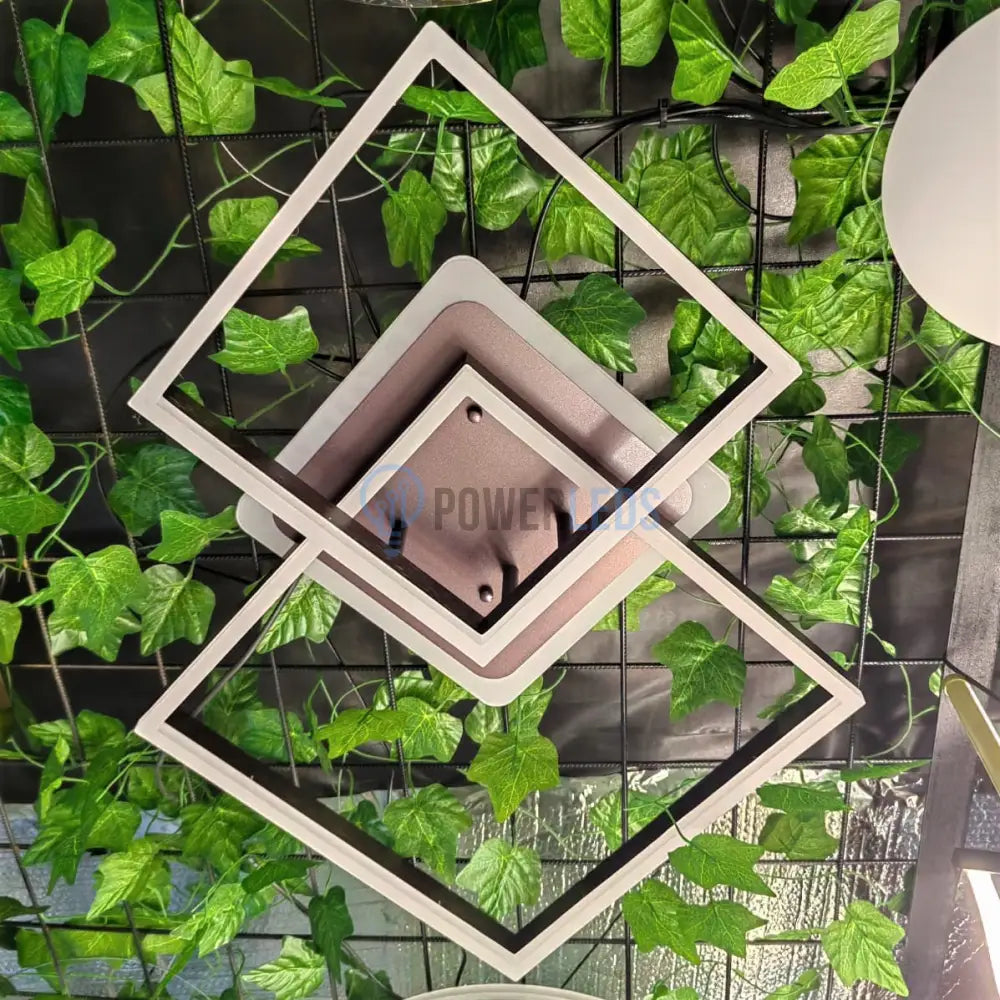 Lustra Led 160W Two Square Design Maro Telecomanda Lighting Fixtures