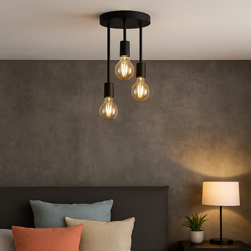 Lustra Vintage WILMCOTE 3xE27 Black 43126