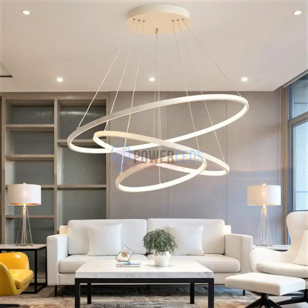 Lustra Led 154W Wonder Alb 3 Segmente Telecomanda Lighting Fixtures