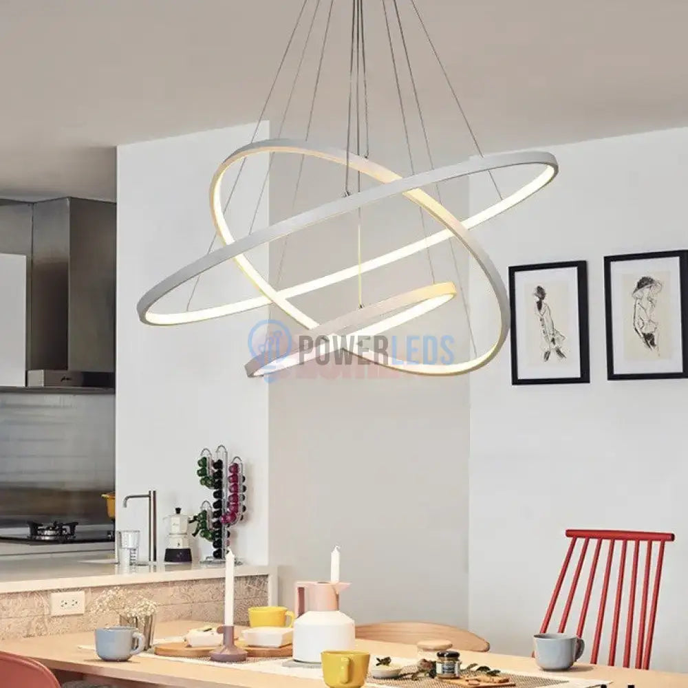 Lustra Led 154W Wonder Alb 3 Segmente Telecomanda Lighting Fixtures