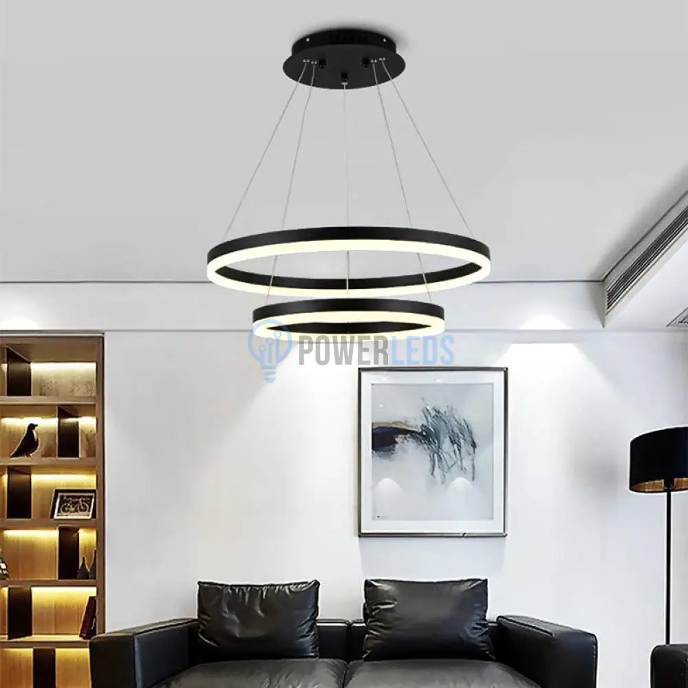 Lustra Led Wonderland Black 2 Segmente Echivalent 400W Lighting Fixtures